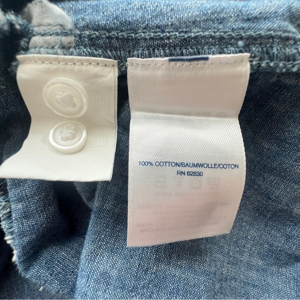 Lands' End Blue Denim cotton shirt dress - Picture 8 of 9